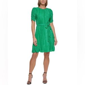 DKNY Vibrant Green Mini Dress Size: 16 | Color: Vibrant Green | Brand: DKNY